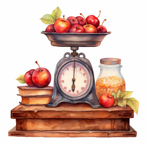 Scale Clipart in Oil Painting Style: High-Def Vector & 4K Clipart