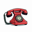 Telephone Clipart in Minimalist Art Style: 4K Vector & SVG