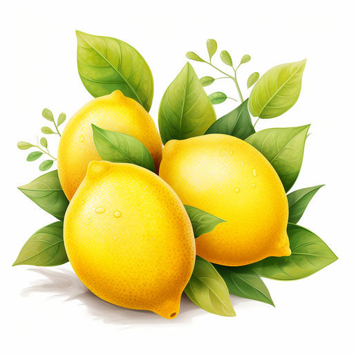 4K Lemon Clipart in Chiaroscuro Art Style: Vector & SVG
