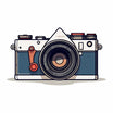 Film Camera Clipart in Minimalist Art Style: Vector & 4K