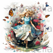 Alice In Wonderland Clipart in Impressionistic Art Style: Vector & 4K