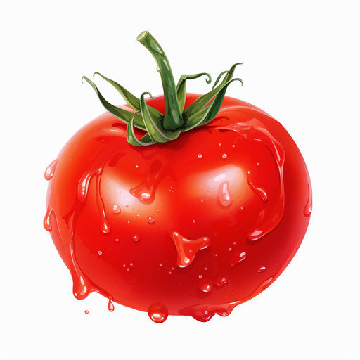 Tomato Clipart in Oil Painting Style: 4K, Vector & SVG Clipart