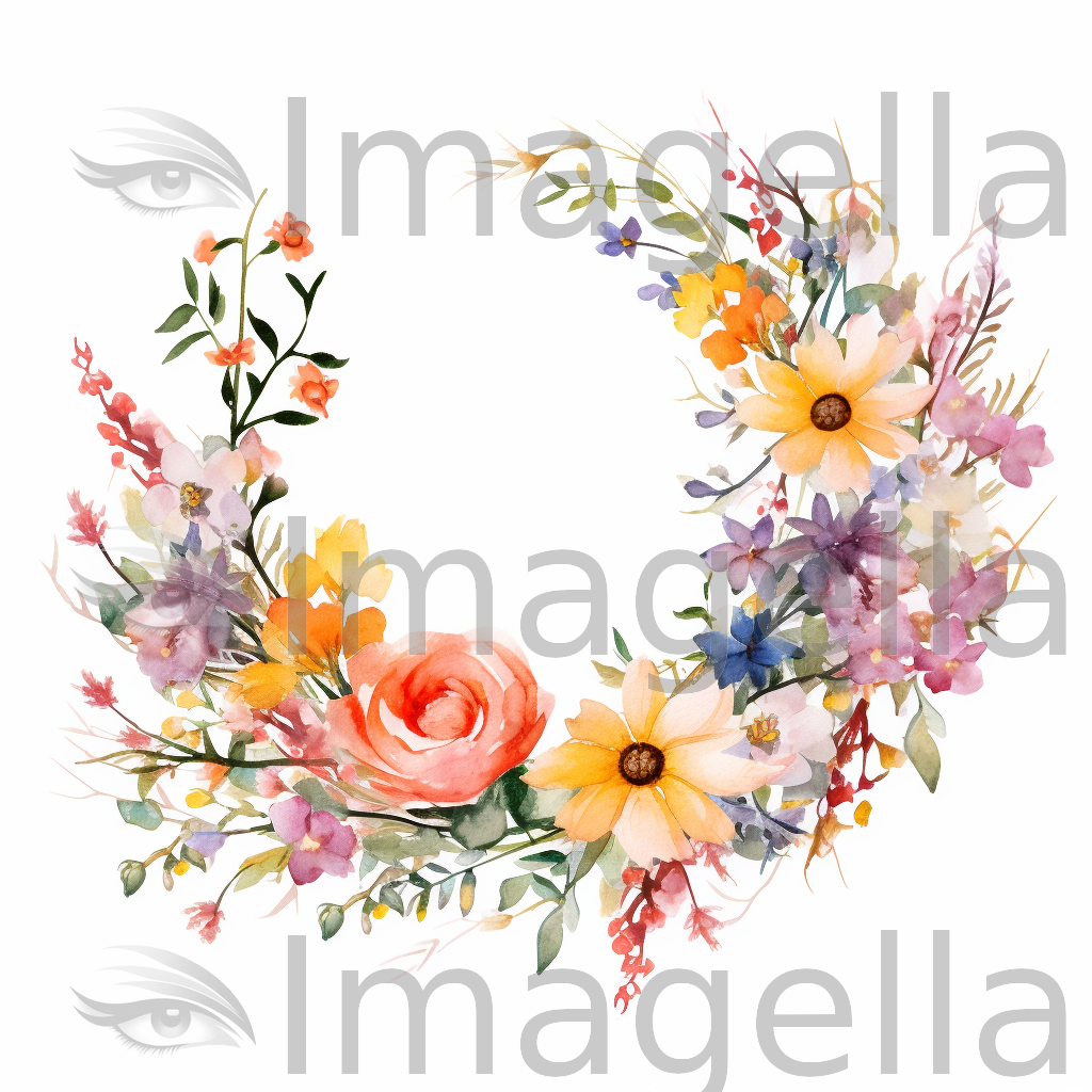 Garland Clipart in Impressionistic Art Style: 4K & Vector