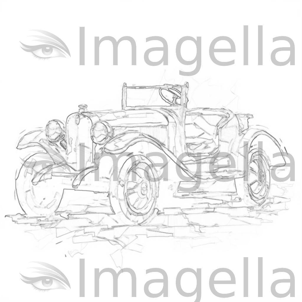 4K Vector Toy Car Clipart in Oil Painting Style