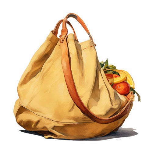 Bag Clipart in Oil Painting Style: Vector & 4K