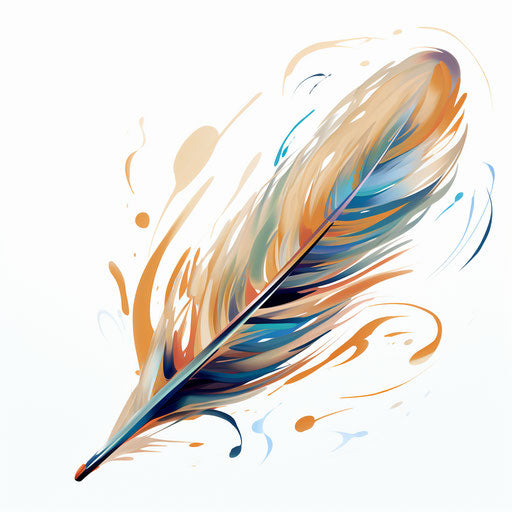 Quill Clipart in Impressionistic Art Style: 4K Vector & SVG