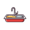 Sink Clipart in Minimalist Art Style: 4K Vector & SVG