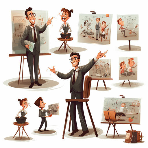 4K Teacher Images Clipart in Chiaroscuro Art Style: Vector & SVG