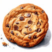 Chocolate Chip Cookie Clipart in Impressionistic Art Style: 4K & Vector