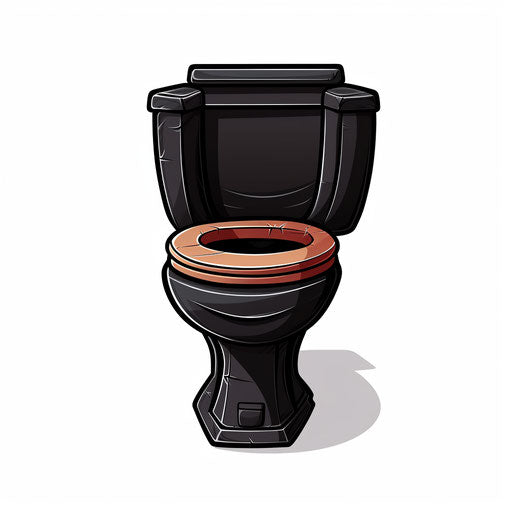 Toilet Clipart in Chiaroscuro Art Style Art: High-Res 4K Vector