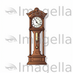 Grandfather Clock Clipart in Minimalist Art Style: 4K & Vector