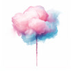 4K Cotton Candy Clipart in Impressionistic Art Style: Vector & SVG