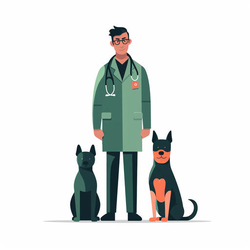 Vet Clipart in Minimalist Art Style Art: High-Res 4K Vector