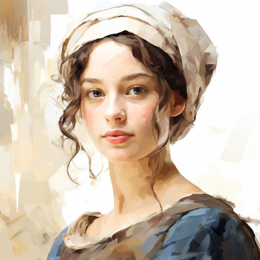 Oil Painting Style Student Clipart: 4K & Vector Art