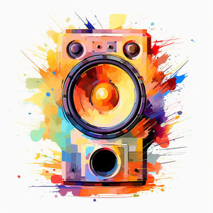 Speaker Clipart in Impressionistic Art Style: Vector & 4K