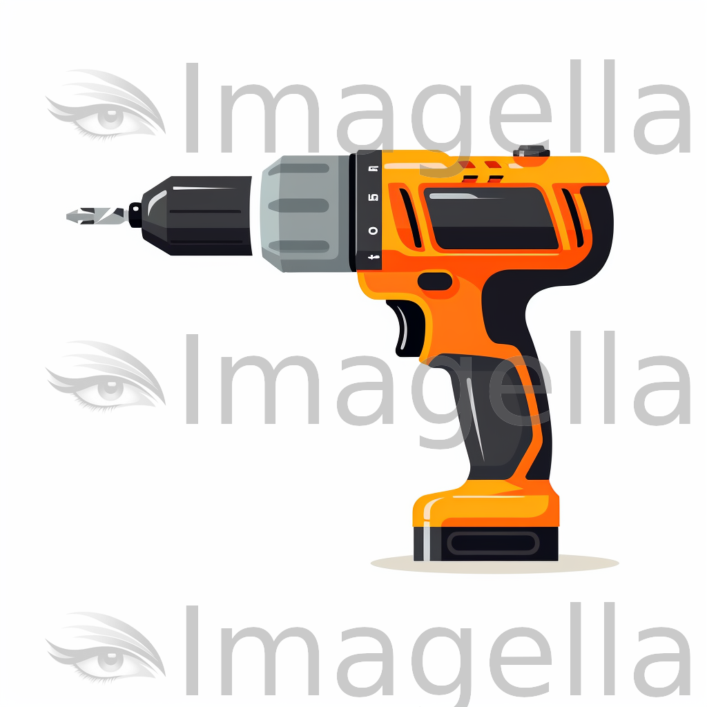 Drill Clipart in Minimalist Art Style: 4K Vector & SVG