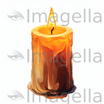 Candle Clipart in Oil Painting Style: 4K Vector Clipart