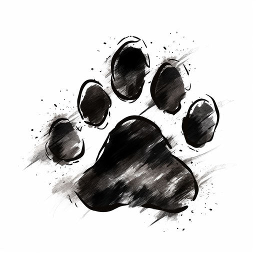 Paw Clipart in Chiaroscuro Art Style: 4K Vector Clipart