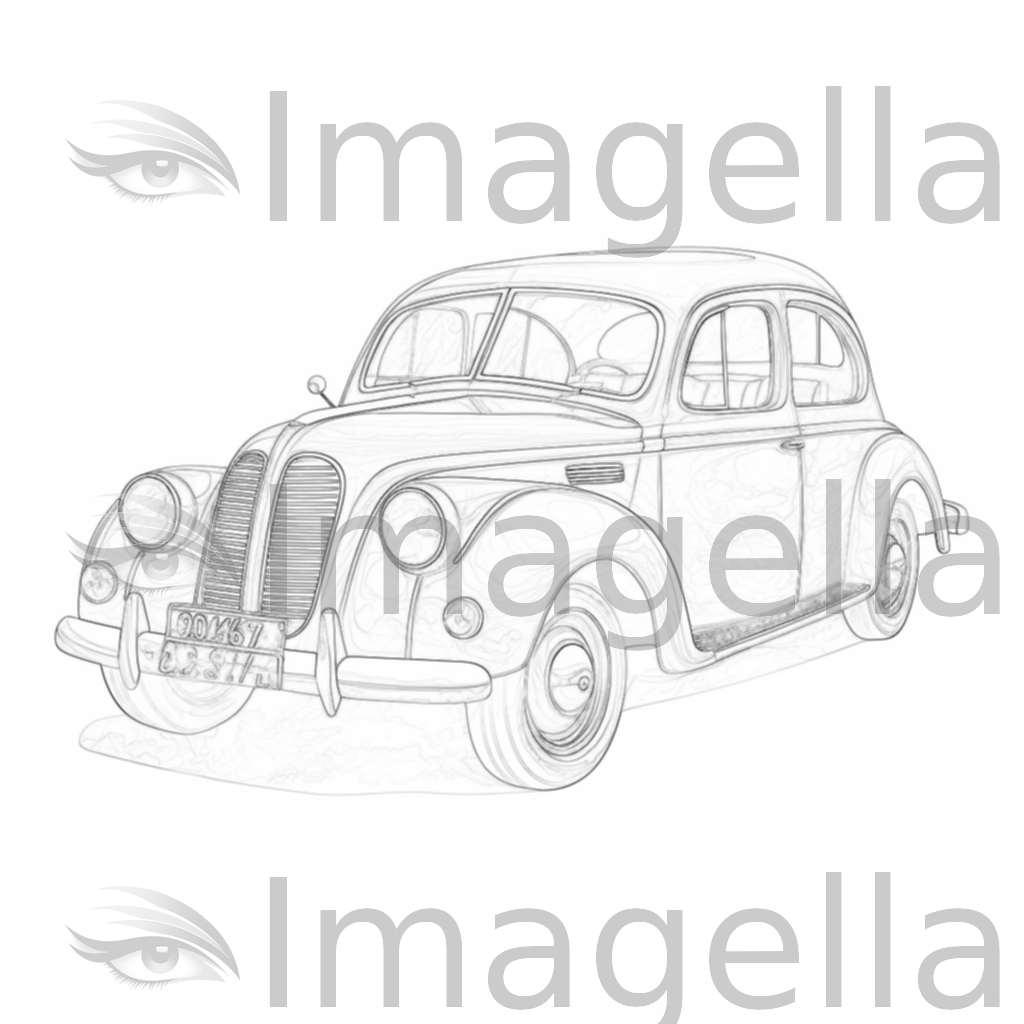 4K Car Cartoon Png Clipart in Oil Painting Style: Vector & SVG