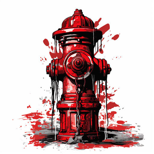 Fire Hydrant Clipart in Chiaroscuro Art Style: Vector & 4K