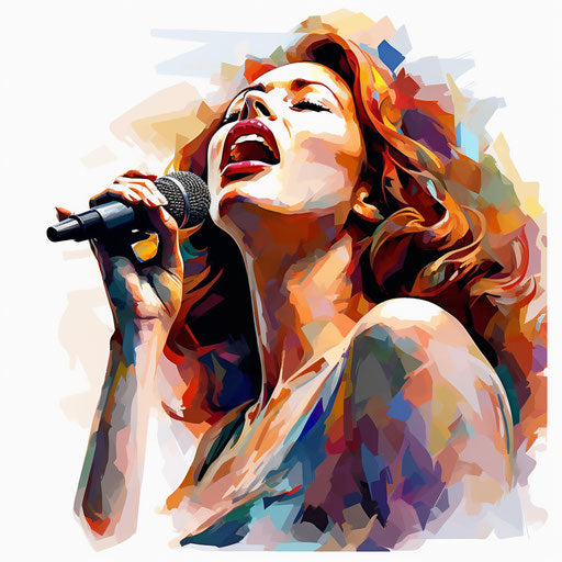 Singing Clipart in Impressionistic Art Style Artwork: 4K Vector & SVG
