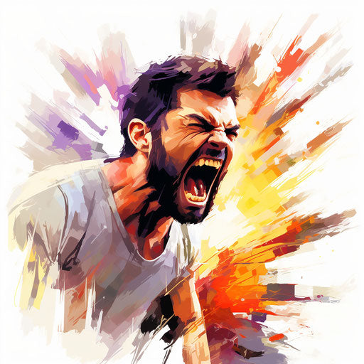 Angry Clipart in Impressionistic Art Style: Vector & 4K