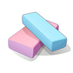 Eraser Clipart in Pastel Colors Art Style: 4K Vector Clipart