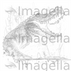 Crocodile Clipart in Chiaroscuro Art Style: 4K Vector Clipart