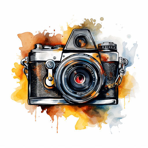 4K & Vector Camera Clipart in Oil Painting Style