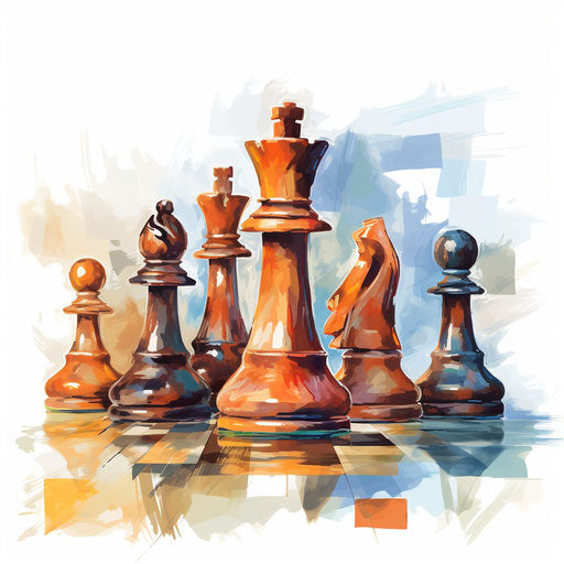 Chess Clipart in Impressionistic Art Style: 4K Vector & SVG