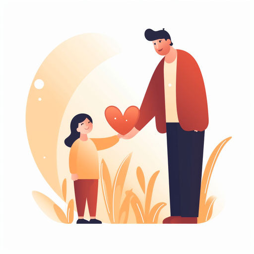 Caring Clipart in Minimalist Art Style: 4K Vector & SVG