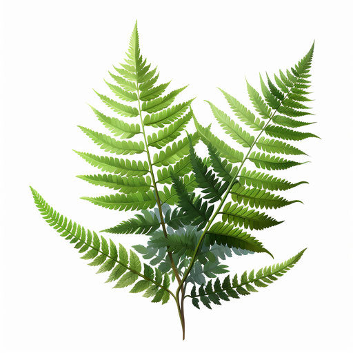 Fern Clipart in Oil Painting Style: 4K & SVG