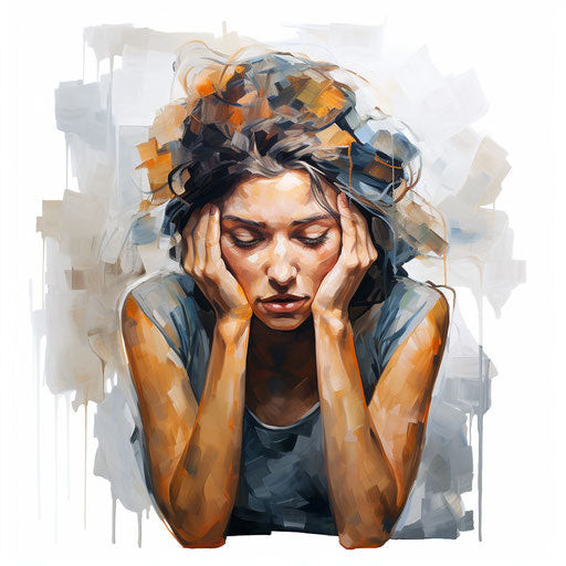 Anxiety Clipart: 4K & Vector in Oil Painting Style
