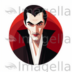 Dracula Clipart in Minimalist Art Style: Vector & 4K
