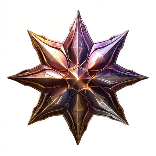 High-Res 4K Star Png Clipart in Chiaroscuro Art Style