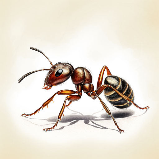 Ant Clipart in Chiaroscuro Art Style: HD Vector, 4K