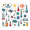 4K Science Clipart in Minimalist Art Style: Vector & SVG