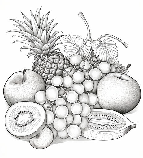 Boost Skills: Food Coloring Pages for Kids