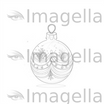 Christmas Ornament Clipart in Minimalist Art Style: 4K & SVG