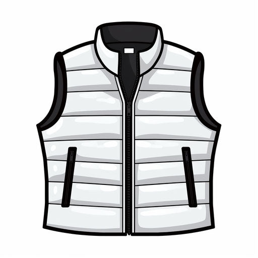 Vest Clipart: High-Def Vector in Minimalist Art Style & 4K