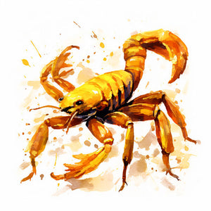 Impressionistic Art Style Scorpion Clipart: 4K Vector Art