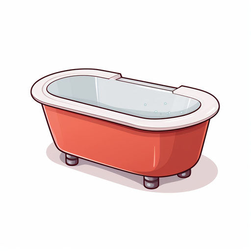 Vector & 4K Tub Clipart in Minimalist Art Style
