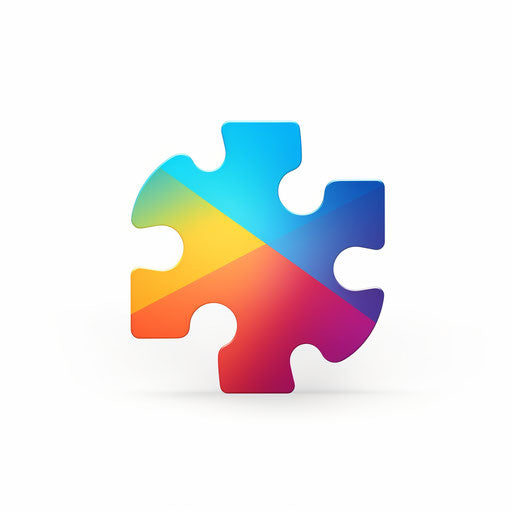 4K Vector Puzzle Piece Vector Clipart in Minimalist Art Style