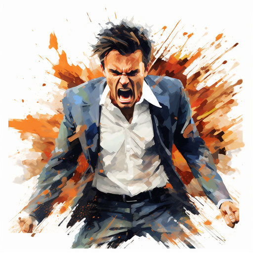Angry Clipart in Impressionistic Art Style: 4K Vector & SVG