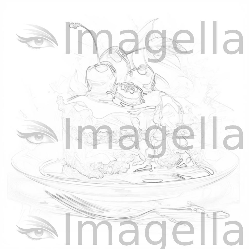 Dessert Clipart in Impressionistic Art Style: Vector & 4K