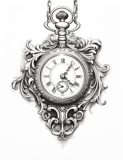Clock Tattoo: Time's Art Etched on Your Skin