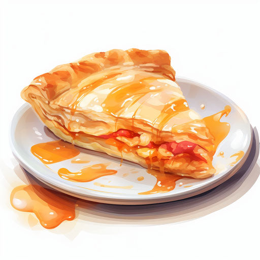 Apple Pie Clipart in Impressionistic Art Style: 4K Vector & SVG