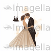 Wedding Bells Clipart in Minimalist Art Style: Vector & 4K