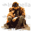 Caring Clipart in Chiaroscuro Art Style: 4K Vector & SVG