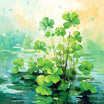 Clover Clipart in Impressionistic Art Style: 4K & Vector